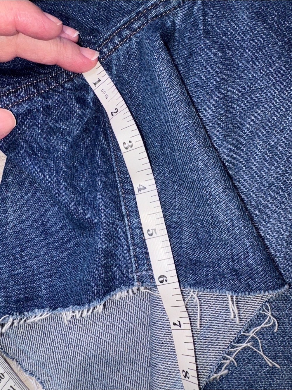 Old Navy High-Rise Slouchy Straight Blue Denim Cutoff Shorts Plus Size 26 - Picture 7 of 16